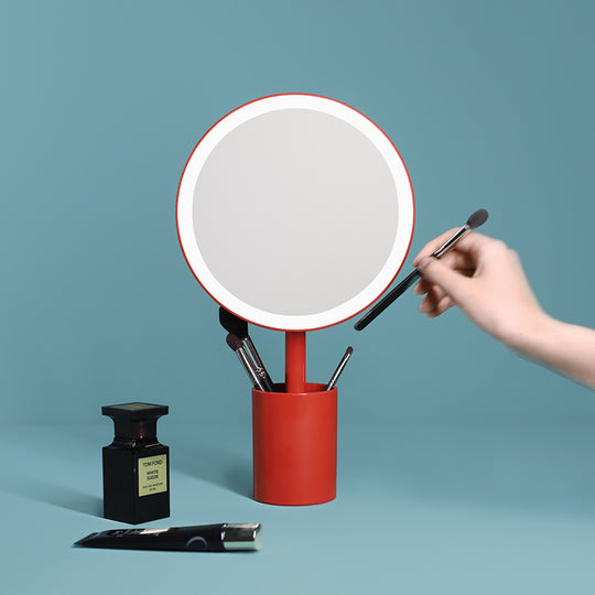 Brush Holder Cosmetic Mirror